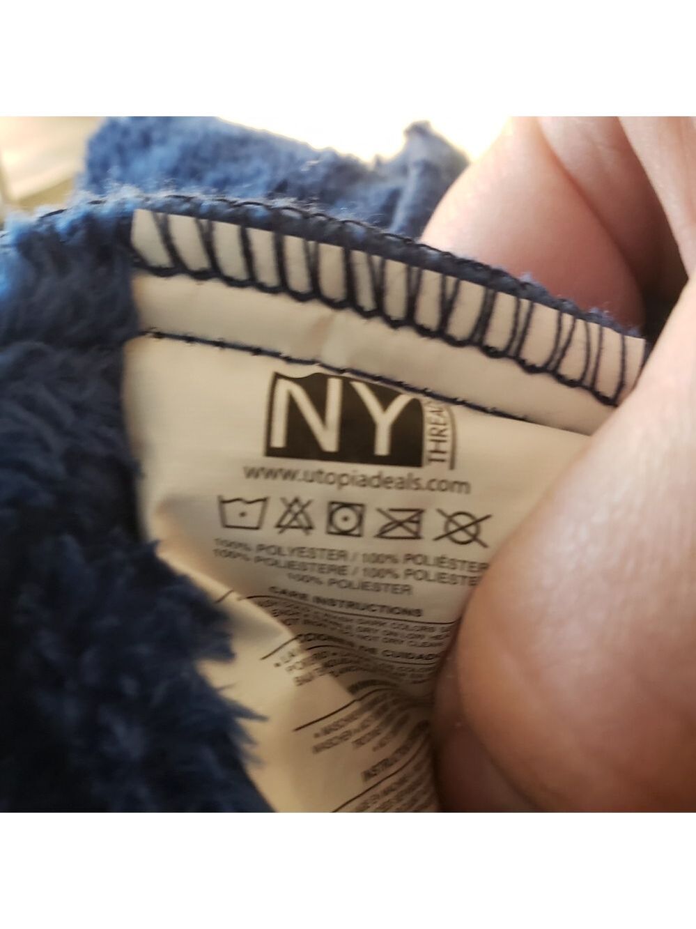 NY Threads Plush Blue Robe - Picture 4 of 4